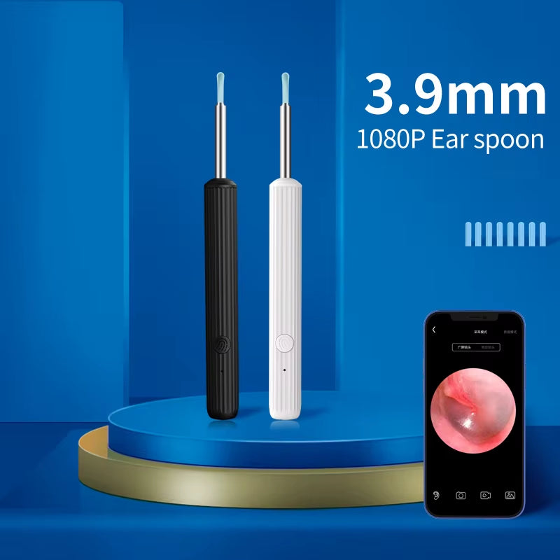 WIFI Digital Otoscope Ear Camera 1080P 3.9Mm Ear Cleaning Inspection Camera Ear Wax Removal Tools for Iphone Android